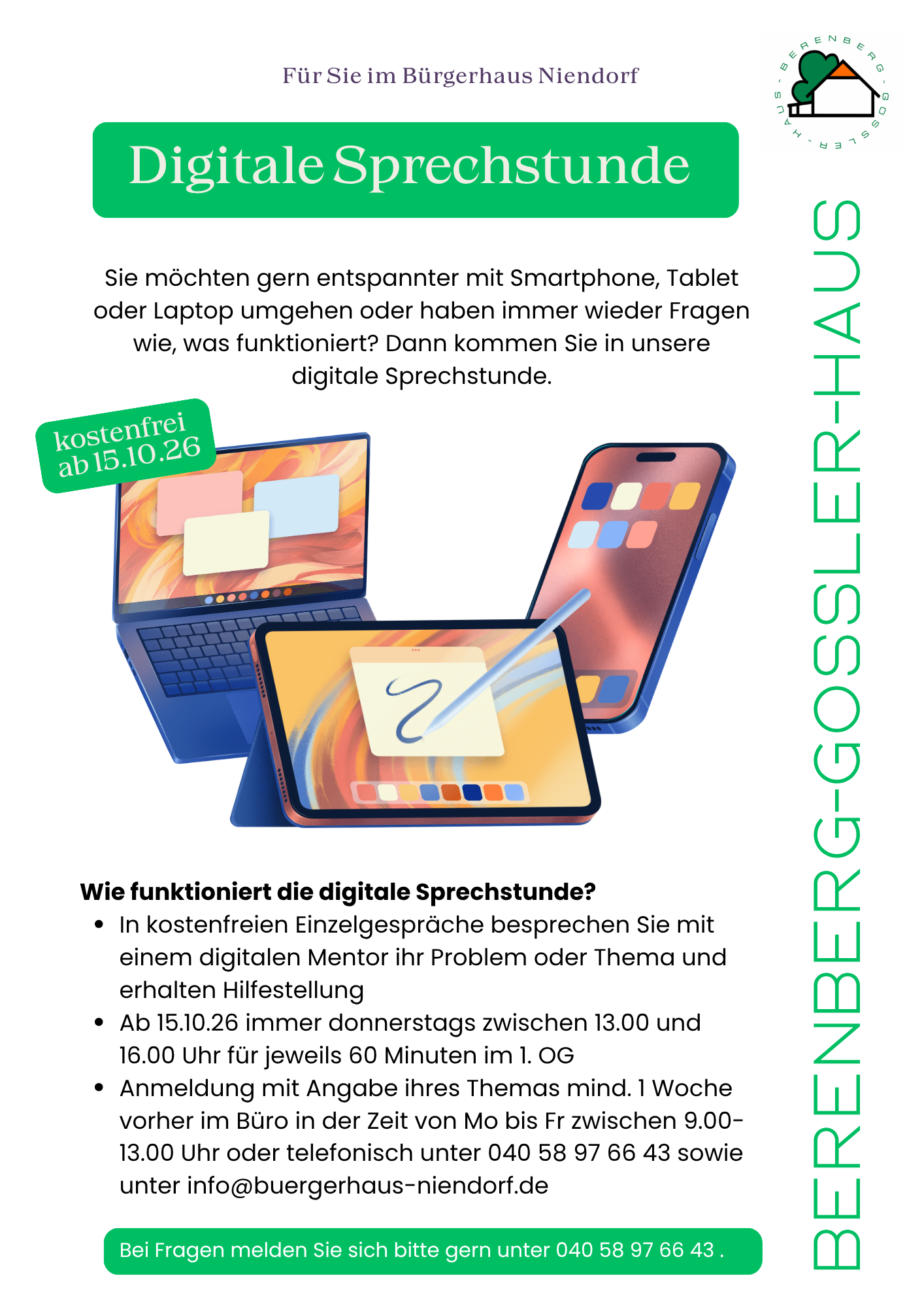 Neu: Unsere Digitale Sprechstunde